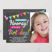 お誕生日おめでとう！私の誕生日（写真招待状） 招待状 (正面/裏面)