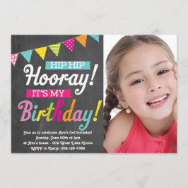 お誕生日おめでとう！私の誕生日（写真招待状） 招待状