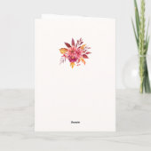 お誕生日おめでとう 秋の花 カード (裏面)