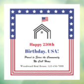 お誕生日おめでとう、米国!不動産マーケティング ウィンドウサイン (シート3)