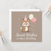 お誕生日おめでとう、素敵な願いを込めて カード (正面/裏面インサイチュ)