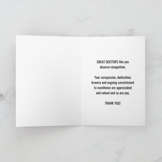 お誕生日おめでとう - 素晴らしい医者へのカードです カード (内部)
