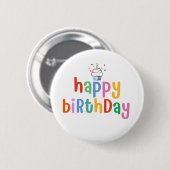 お誕生日おめでとう 缶バッジ (正面&裏面)