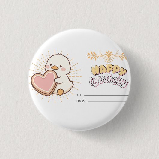 お誕生日おめでとう 缶バッジ (正面)