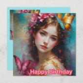 お誕生日おめでとう 〜 美しい若い女性 〜 (正面/裏面)