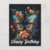お誕生日おめでとう | 美しい蝶よ ポストカード (正面)