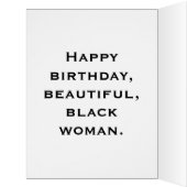 お誕生日おめでとう　美しい黒人女性　シスター　クイーン (内側(左))