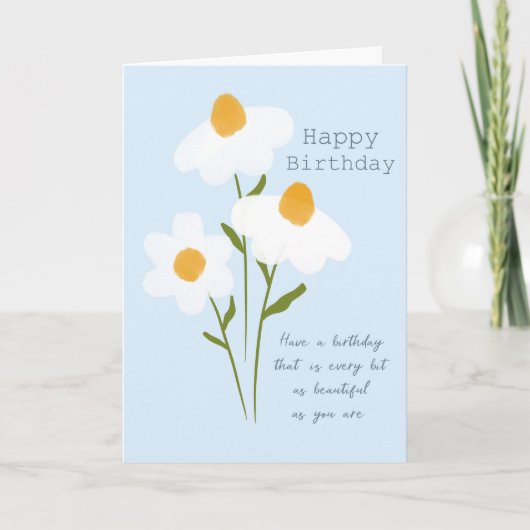 お誕生日おめでとう 美しい 心からの 心に響く カード (正面)