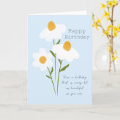 お誕生日おめでとう 美しい 心からの 心に響く カード (黄色い花)