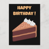 お誕生日おめでとう!美味しいチョコレートケーキ ポストカード (正面)