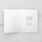 お誕生日おめでとう | 花瓶のオレンジ色のガーベラ カード (内部)