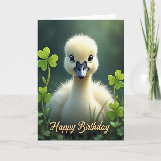 お誕生日おめでとう 赤ちゃん動物カード カード (正面)