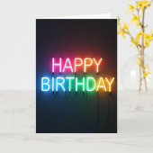 お誕生日おめでとう 輝くグローカード カード (黄色い花)
