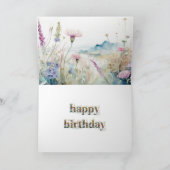 お誕生日おめでとう 野の花 誕生日おめでとう 40歳 カード (内部)
