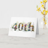 お誕生日おめでとう 野の花 誕生日おめでとう 40歳 カード (黄色い花)
