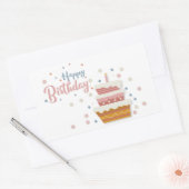 お誕生日おめでとう 長方形シール (封筒)