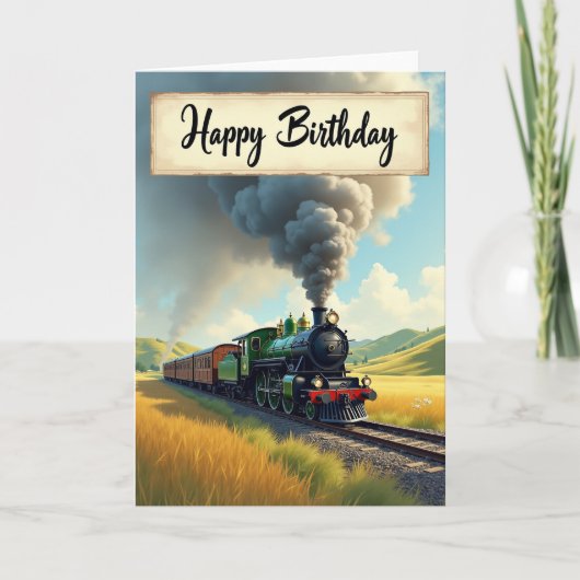 お誕生日おめでとう 電車 カード (正面)