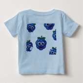 お誕生日おめでとう！青いブルーベリーの男の子1歳 ベビーTシャツ (裏面)