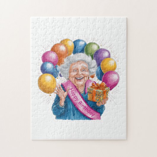 お誕生日おめでとう 面白いナナ ジグソーパズル (縦)