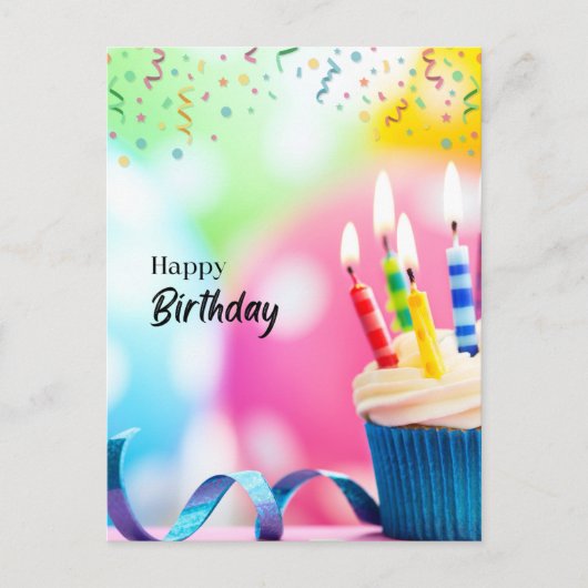 お誕生日おめでとう　願い  ポストカード (正面)