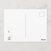 お誕生日おめでとう。風船の赤ちゃん象 ポストカード (裏面)