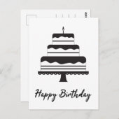 お誕生日おめでとう | ３段のケーキ ポストカード (正面/裏面)
