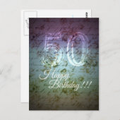 お誕生日おめでとう!!!50歳!!! ポストカード (正面/裏面)