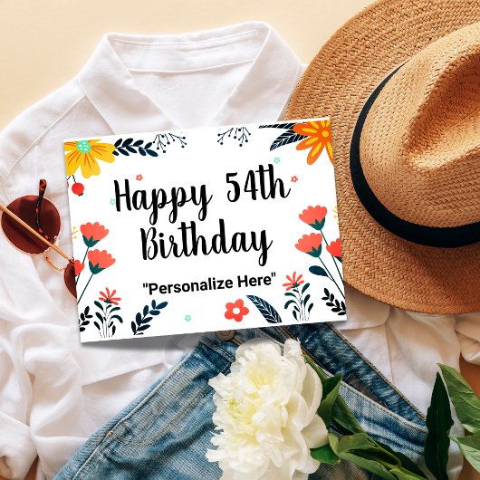 お誕生日おめでとう(54歳) ポストカード