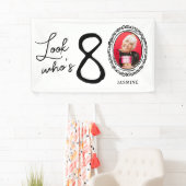 お誕生日おめでとう！８０歳の写真入り８０歳誕生日バナー 横断幕 (インサイチュ)