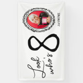 お誕生日おめでとう！８０歳の写真入り８０歳誕生日バナー 横断幕 (縦)