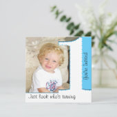 お誕生日おめでとう!1歳になるよ!誕生日パーティーへの招待状 招待状 (スタンド正面)