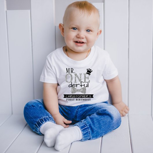 お誕生日おめでとう!1歳の男の子用おしゃれTシャツ ベビーTシャツ
