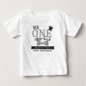 お誕生日おめでとう!1歳の男の子用おしゃれTシャツ ベビーTシャツ (正面)