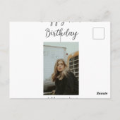 お誕生日おめでとう！15歳の誕生日 現代風名前フォトテキスト ポストカード (裏面)