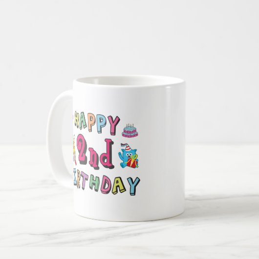 お誕生日おめでとう。2年b日 コーヒーマグカップ (正面左)