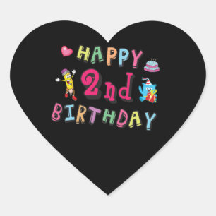 お誕生日おめでとう。2年b日 ハートシール