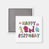 お誕生日おめでとう。2年b日 マグネット (正面/裏面)
