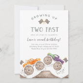 お誕生日おめでとう！2歳のモンスタートラックパーティー 招待状 (正面)