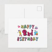 お誕生日おめでとう（2歳）サプライズ ポストカード (正面/裏面)