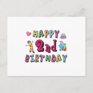 お誕生日おめでとう(2歳)サプライズ ポストカード