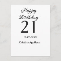 お誕生日おめでとう!21歳の誕生日を飾るシンプルな名前ミニマル
