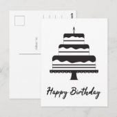 お誕生日おめでとう | 3段のケーキ ポストカード (正面/裏面)