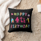 お誕生日おめでとう。4年b日 クッション (ブランケット)