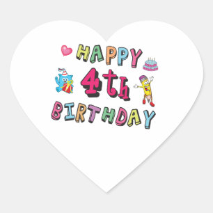 お誕生日おめでとう。4年b日 ハートシール