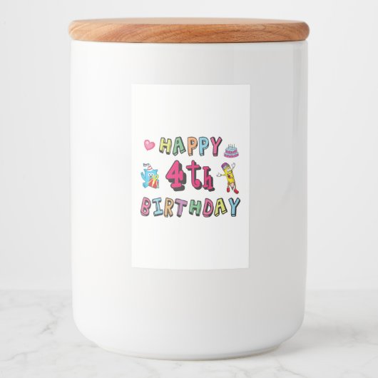 お誕生日おめでとう。4年b日 フードラベル (正面)