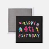 お誕生日おめでとう。4年b日 マグネット (正面/裏面)