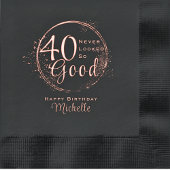 お誕生日おめでとう 40歳になってもこんなに素敵 箔ナプキン