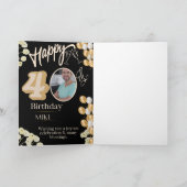 お誕生日おめでとう 40歳 カード (内部)