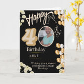 お誕生日おめでとう 40歳 カード (黄色い花)