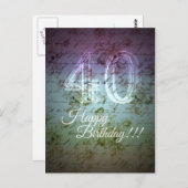 お誕生日おめでとう!!! 40歳 ポストカード (正面/裏面)